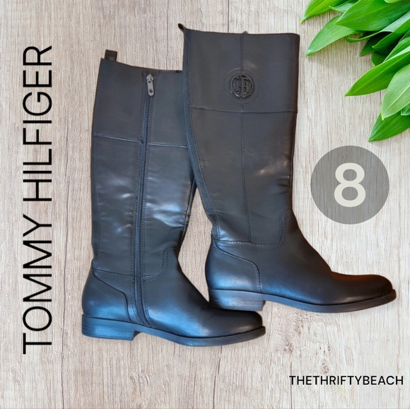 Tommy Hilfiger Black Boots - Picture 1 of 16